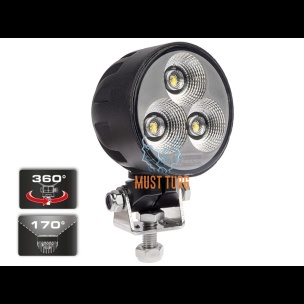 Work light 45W 9-32V 2810lm 5000K 360 ° rotating Bullboy Agriline