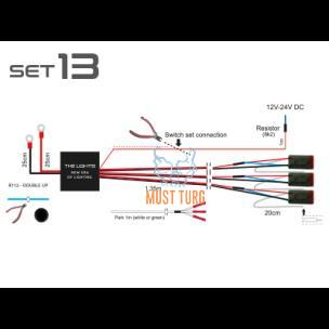 Lisatulede juhtmetekomplekt 3x4 juhtmega set13 CAN 12-24V 3x145W 24V 3x250W