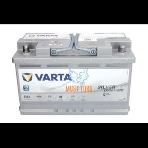 Car battery 80Ah 800A 315X175X190mm -/+ AGM Varta E21 Silver