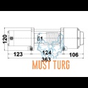 Elektrivints 12V 1589kg nailonköis 12,8mx5,6mm 10006 Elektrivints 12V 1589kg nailonköis 12,8mx5,6mm 10006