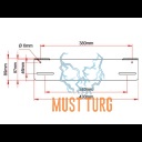 Auxiliary light mounting bracket behind the number plate stainless HD model thickness 3mm Auxiliary light mounting bracket behind the number plate stainless HD model thickness 3mm