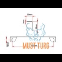 Auxiliary light mounting bracket behind the number plate stainless HD model thickness 3mm Auxiliary light mounting bracket behind the number plate stainless HD model thickness 3mm