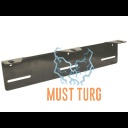 Mounting bracket for additional lights behind the license plate for three lights HD model thickness 3mm