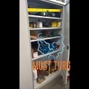 Metallkapp uksega, metallriiulitega 1990X1000X435