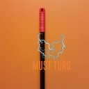 Wooden stem 155cm Ø25 mm thread black VIKAN