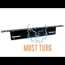 Attachment of additional lights behind the license plate to the EU plate aluminum black thickness 3mm