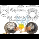 Button flasher 12-24V yellow 12 flashing modes