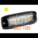 Surface flasher yellow thin 10mm 12-24V ECE R65 / R10-05 -577 Surface flasher yellow thin 10mm 12-24V ECE R65 / R10-05 -577