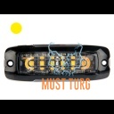 Surface flasher yellow thin 10mm 12-24V ECE R65 / R10-05 -577 Surface flasher yellow thin 10mm 12-24V ECE R65 / R10-05 -577