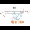 Additional light fixture behind the number plate, black