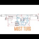 Additional light fixture behind the number plate, black