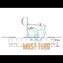 Tulede kinnitusalus roostevaba teras kolmele tulele paksus 3mm