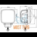 Töötuli 28W 9-32V 1950/1500lm EMC-sertifikaat IP68 Nordic Töötuli 28W 9-32V 1950/1500lm EMC-sertifikaat IP68 Nordic