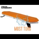 Vilkurpaneel kollane 1591mm 12-24V Truck Vision Slim Line 160 ledi IP67 ECE R65 Class 1 R10