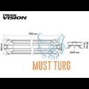 Vilkurpaneel kollane 1750mm 12-24V Truck Vision Slim Line IP67 ECE R65 Class 1 R10