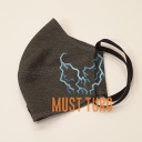 Face mask EST2 washable reusable 3 layers color gray