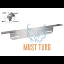 Additional light mounting behind the number plate on the EU plate stainless 566mm