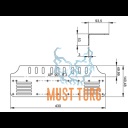 Additional light mounting behind the license plate on the EU plate black 430mm