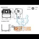 Parking camera 12V IP69K 61.40x57.50x65.60mm NSD 4-pin