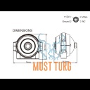 Parking camera 12V IP69K 74x56.50x63.50mm NSD 4-pin AHD 1080P