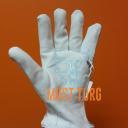 Working glove gray / white goatskin No.10