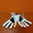 Work gloves black / white nylon / goatskin no.8