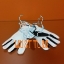Work gloves black / white nylon / goatskin no.8