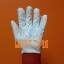 Work glove red/white cotton cloth/goat upper skin no.8