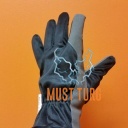 Artificial leather work gloves black/grey no.8