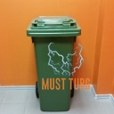 Trash can green 140l