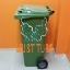 Trash can green 140l