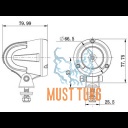 Töötuli 10W 9-36V 900lm CE 10R RFI/EMC IP68 punktvalgus SAE