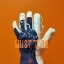 Work gloves blue / white cotton / goatskin no.10