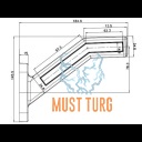 Ääretuli LED vasak 12-24V tagumise suunatulega