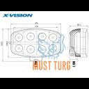 Kaugtuli X-Vision Quadrator 10-30V 64W Ref.20 6500lm