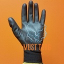 Work gloves with PU coating nylon no.9