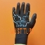 Work gloves with PU coating nylon no.9
