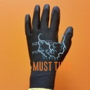 Work gloves with PU coating nylon no.9