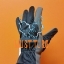 Artificial leather work gloves black/grey no.10