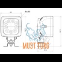 Led töötuli tagurdustule markeeringuga 10-35V 14,4W 1300/1980lm IP68