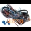 Wiring harness for single light with Deutch plug 12V max 300W