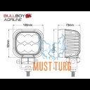 Töötuli 60W 9-32V 4330lm pööratav 360° kinnitusjalg Bullboy Agriline