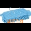 Sponge-washing glove with microfiber + net 280x200x40mm