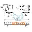 High beam Hella LightBar 350 with plastic holder 12-24V 25W ref.20 ECE R10 R112