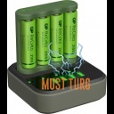 Batteries 4xAA 2100mAh with USB battery charger AA / AAA GP