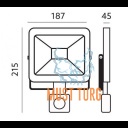 Floodlight with motion sensor 30W 230V 2400lm IP44 LED2B