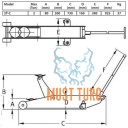 Garage jack on 2T plastic wheels 80-500mm Compac