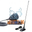 CB radio station PNI Escort 7120 with magnetic antenna 40 channels AM / FM power 4W