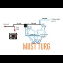 Wiring harness for one auxiliary light with parking light DTP with 4 terminals 12V 40A