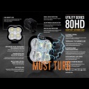 Work light Lazer Utility-80 HD 10-32V 80W 8940lm 5000K with EMC certificate